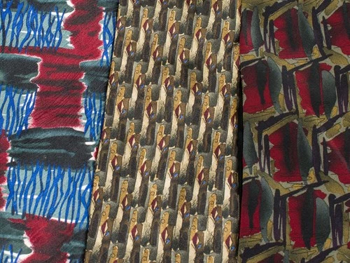 Lot of 7 pc J. Garcia Silk Ties Multicolor Abstract Designer Wearable image 3