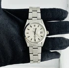 Rolex 34mm OysterDate Precision Silver Dial Vintage Steel Men's Watch 6694