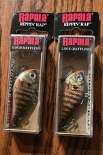Lot Of 2 Rapala Rippin Rap RPR-5 5/16 oz 2in Crankbait Live Gill NIB Fish Lures