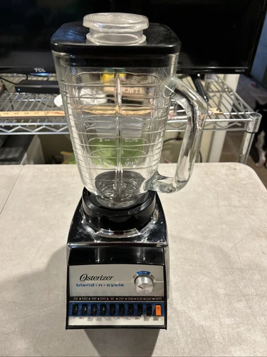 VTG Oster 847-01A Chrome Blender 70s MCM Tested 10 Speed Complete Made USA