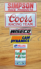 Vintage NASCAR Racing Sponsor Decal Lot Simps...