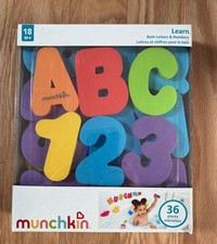 NEW Munchkin Bath Letters  Numbers Foam Toy Set 36 Pieces 18M 