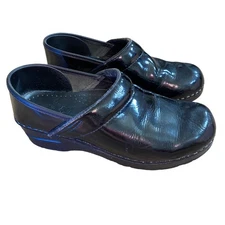 Danskos Black Patent Leather Clogs Professional 0060240 Size 38 or 7.5/8