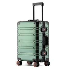 All Aluminum Carry On Luggage Hard Shell Suitcases with Spinner Wheels Zipper...
