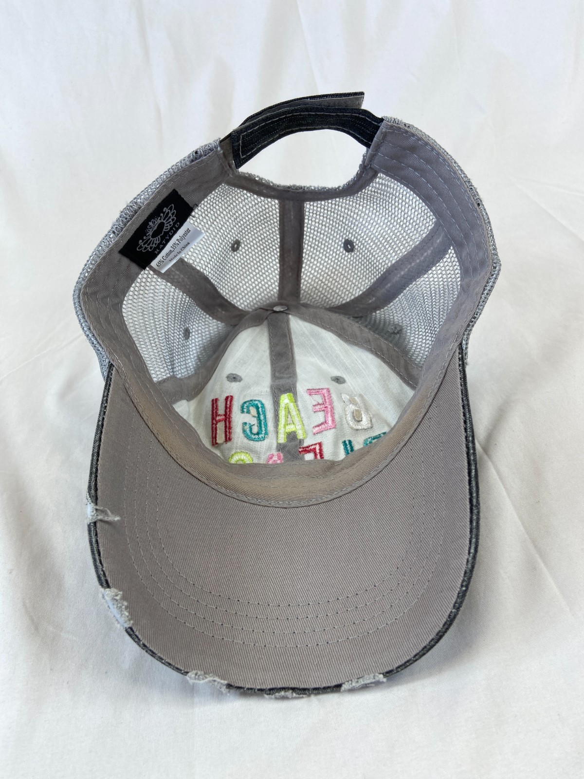 Beach Please Baseball Cap Strapback Mesh Back Hat… - image 3