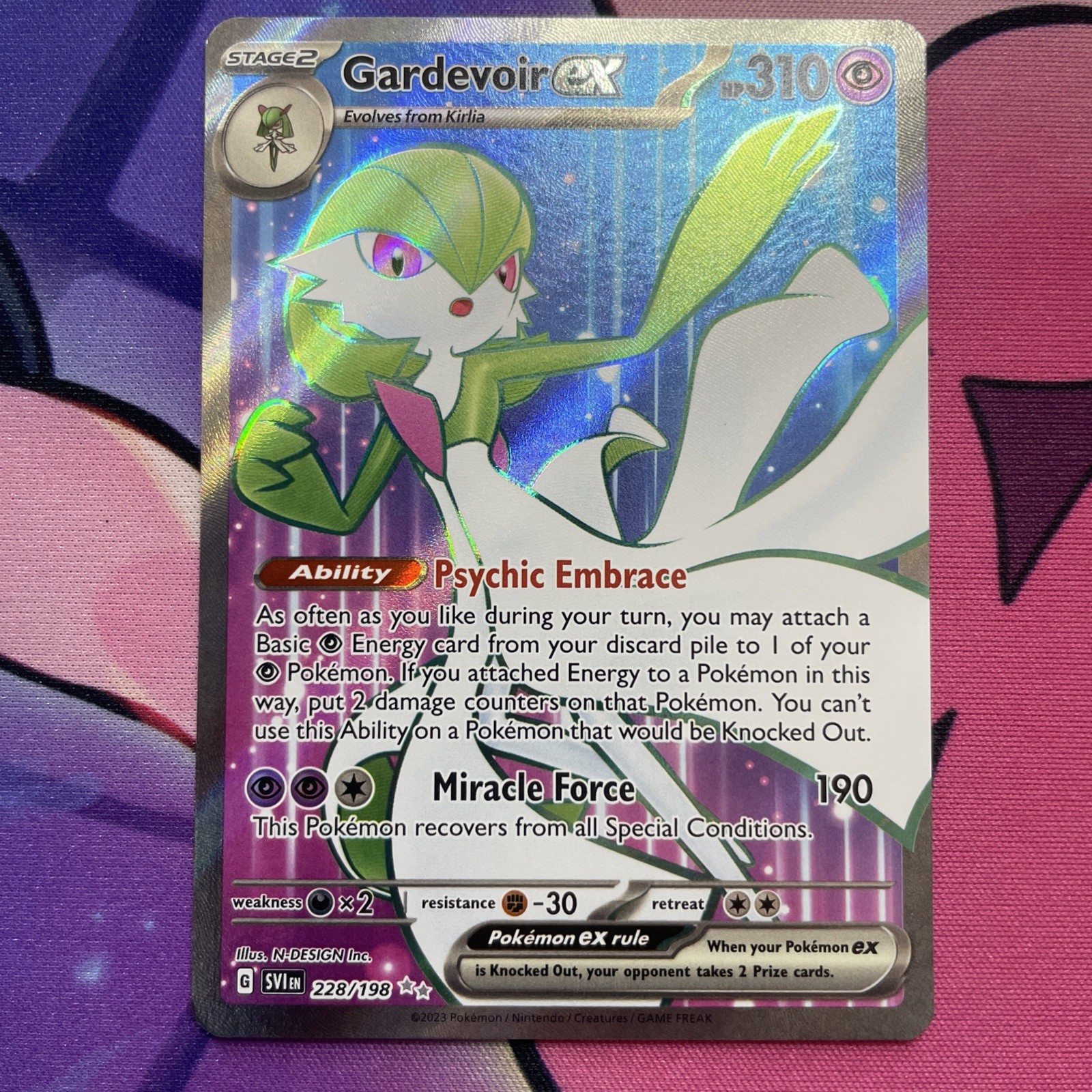 Pokémon TCG Gardevoir EX #228/198 Scarlet & Violet Base Set NM Condition English