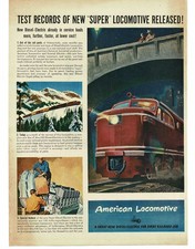 1946 American Locomotive ALCO PA Diesel Locomotive art Vintage Print Ad 1