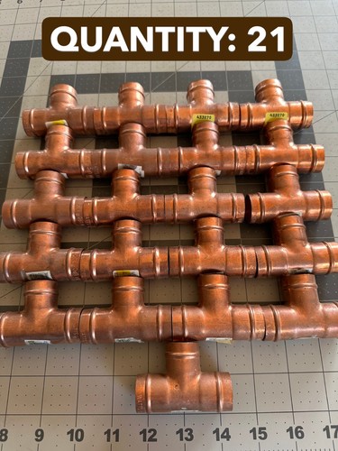 NOS 21-pack lot Watts Pre-soldered Ez Sweat copper tee fittings 3/4"x3/4"x3/4"