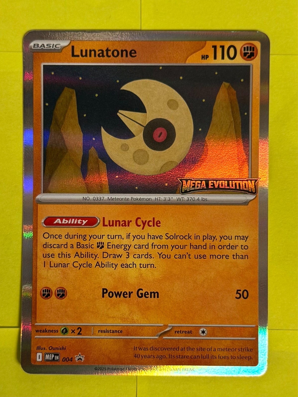 Lunatone MEP 004 - Near Mint Mega Evolution Base Prerelease Promo Pokemon