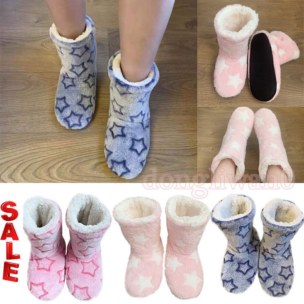 APL Pantofole da donna pelliccia stivaletti termici indoor invernali scarpe calde stivaletti