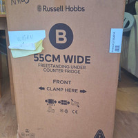 Russell Hobbs Undercounter Fridge 85L 55cm Freestanding Black Manual Defrost