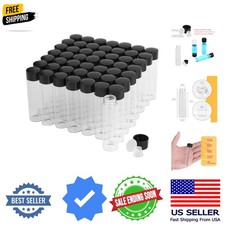 20ml Clear Glass Vials with Screw Caps and Plastic Stoppers, Small Liquid Sam...