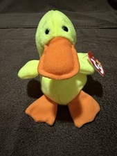 Ty Quackers The Duck Beanie Baby With Yr. Tag Errors. Last One!