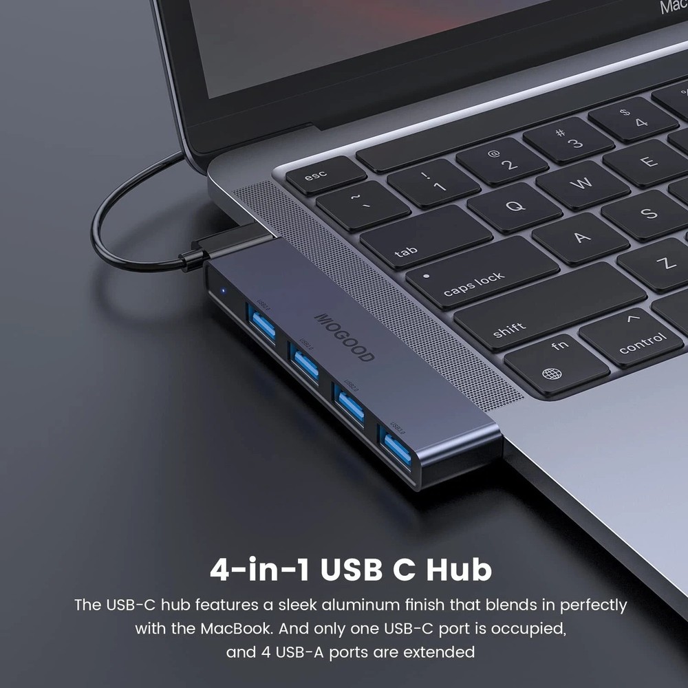 USB C to USB Hub 4 PortsMOGOOD USB C to USB Hub Multiport AdapterUSB C Splitt...