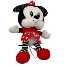 Disney Baby Minnie Mouse Plush Toy Infant Small Polka Dot Dress Red Black White