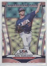 2020 Donruss American Pride Silver 14/349 Burl Carraway Justin Verlander 02fz