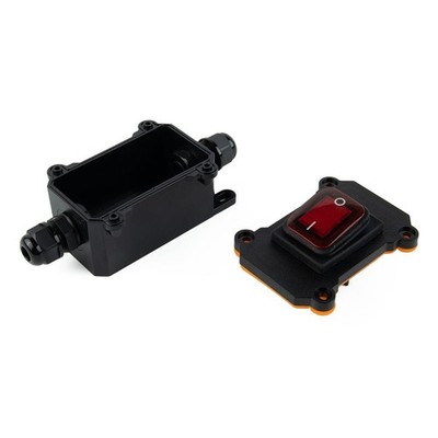 Inline Cord Switch 25A IP65 Waterproof On-Off  Switch with Red Light Buttons