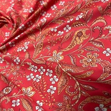 Exotic Red Flowers print 4-way Stretch Fabric 60" wide Swimsuit Spandex By Yard