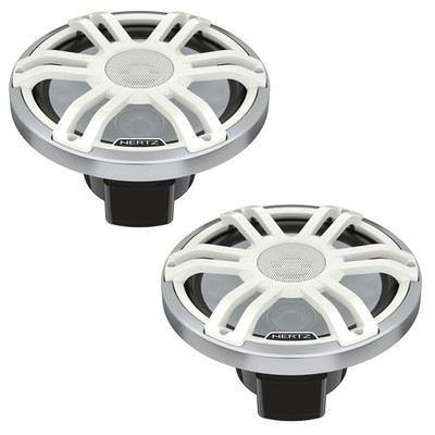 Hertz HMX 8 Marine Speakers, RGB LEDs, White Grilles, Pair - Used, Open Box