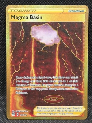 Magma Basin Secret Rare Gold SWSH09: Brilliant Stars 2022 Pokemon 185/172 