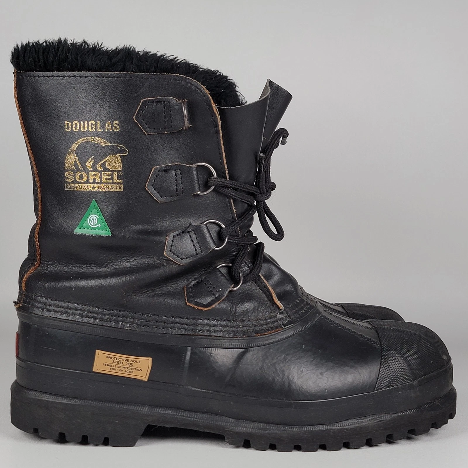 Douglas Sorel C.S.A. Cold Weather Boots Size 11 Steel Toe Snow