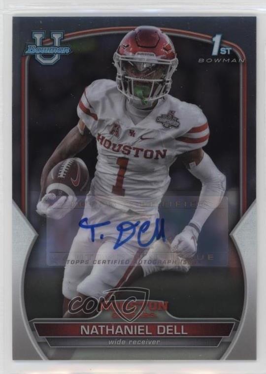 2022 Bowman U Chrome Chrome Prospect Auto Tank Dell Nathaniel Dell #49 Auto 09wc
