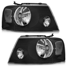 Weelmoto Pair Headlights For 2004-2008 Ford F150 06-08 Lincoln Mark Lt Black