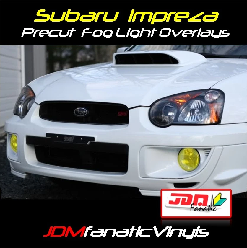 04 05 WRX STi BIG Fog light Euro Rally EDM JDM Yellow Overlays TINT Vinyl Film
