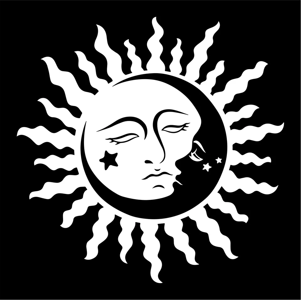 Calcomanía adhesiva Sun Moon Star para automóvil SUV camión computadora portátil tableta parachoques autocaravana remolque Foto 4 de 4