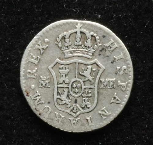 Spain 1796 MMF 1/2 Real - Silver - Charles IV - RARE Colonial Coin! - Picture 2 of 2