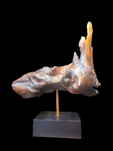 Vintage Driftwood Sculpture Mounted on Base Abstract Organic Modernist Art Decor - Picture 2 of 12