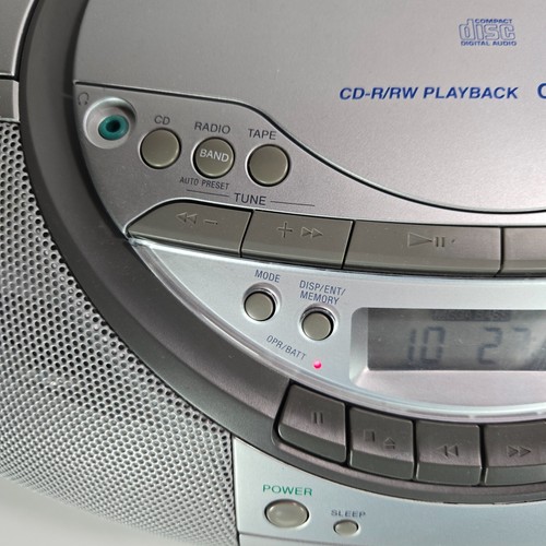 ONY CFD-S350 Portable CD Cassette Tape Player AM FM Radio Digital Boombox - Picture 7 of 18