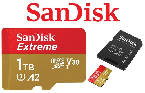 SanDisk 1TB Extreme microSDXC UHS-I Memory Card with SD Adapter - 190MB/s - Picture 1 of 5