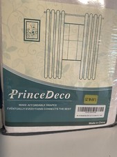 New 2 Prince Deco Curtain Panels Drapes, grommet natural linen 52x84