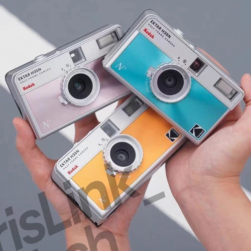 Kodak EKTAR H35N 35mm Half-Frame Camera w/ Built-in Flash & Colorplus 200 Film