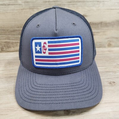 Flag Patch Hat Cap Snapback CC Star Gray Mesh Back Adjustable