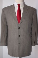 Giorgio Armani Collezioni Gray Plaid Three Button Wool Suit 40 Long 33 31 Pants