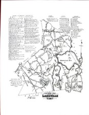 Lakeville, MA Mass Massachusetts Points of Historic Interest Map