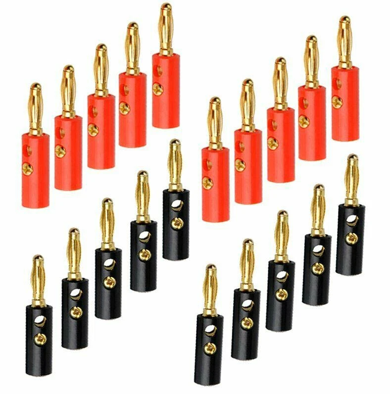 ✅ Bananenstecker 4mm Stecker vergoldet Banana Lautsprecher Kabel Laborstecker - Bild 2 von 4