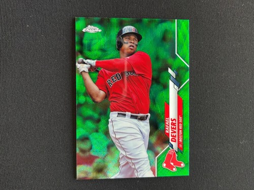 Rafael Devers 2020 Topps Chrome Green Wave Refractor Boston Red Sox 83/99 A90