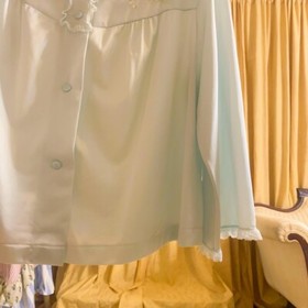 Blue Vintage Lingerie Baby light blue vintage sleeping shirt with lace around pe