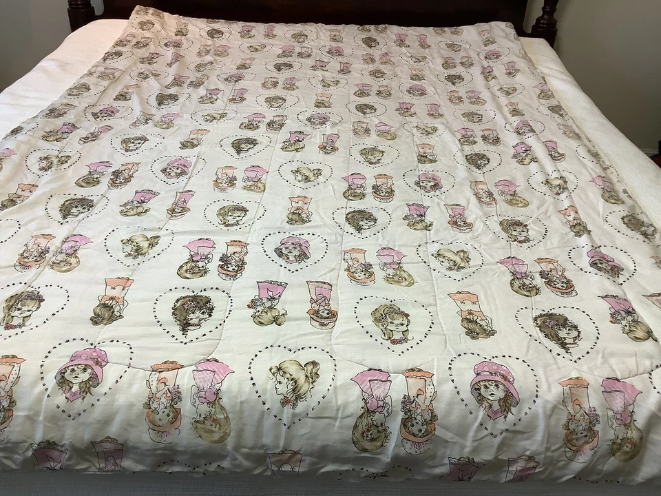 Edredón doble vintage pradera acebo corazón niña Foto 3 de 4