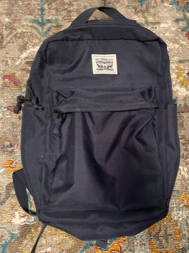 Levi's Levis Men's Blue Backpack Daypack School Hiking Navy Blue - Picture 2 of 6