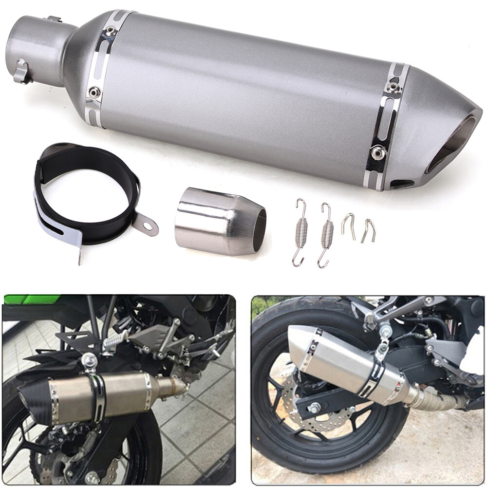 Motorcycle Exhaust Muffler Tail Pipe 36mm-51mm For Honda Kawasaki