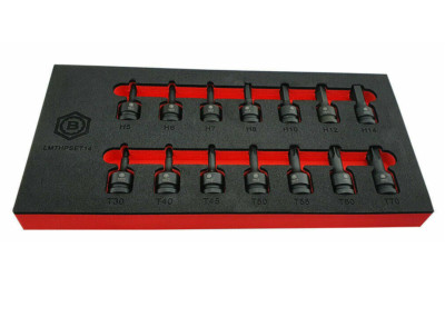 Britool Hallmark LMTHPSET14 1/2'' Antrieb 14 Stück Impact Sechskant & Torx Bit Steckschlüsselsatz