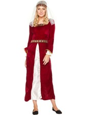 Medieval Fairytale Burgundy Marion Women's Costume