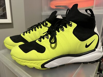 NikeLab Zoom Talaria Flyknit Mid in \'OG Neon\' Yellow-Green & Black NikeLab Zoom Talaria Flyknit Mid OG Neon for Sale  main image 4