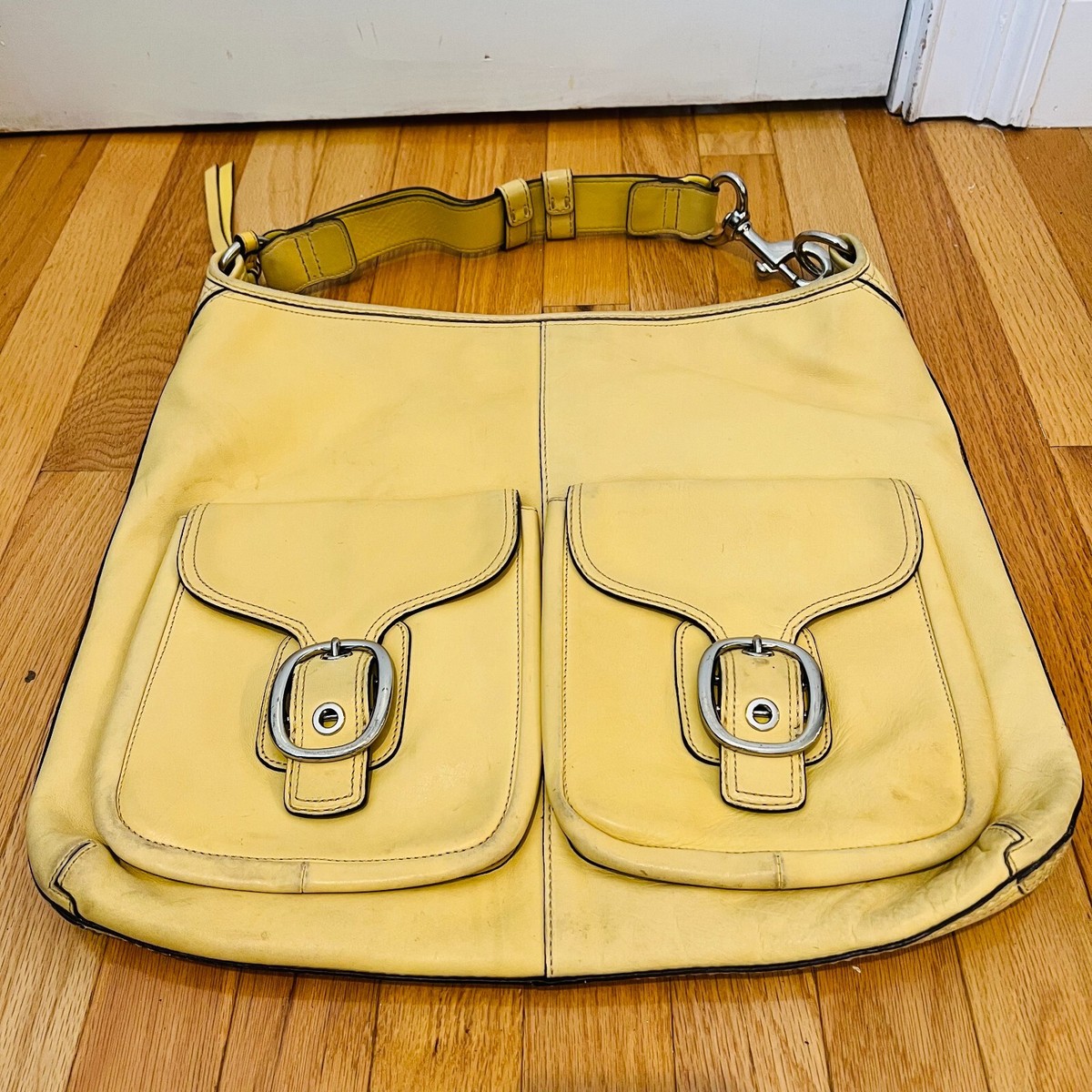 Authentic Vintage Y2K 2000 Hobo Coach Yellow Leather
