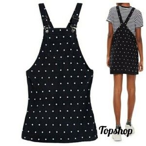 topshop polka dot pinafore dress