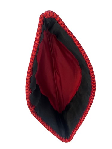 Men's Red Handmade African Traditional Suede/ Mesh Hat. One Size. - Picture 6 of 11